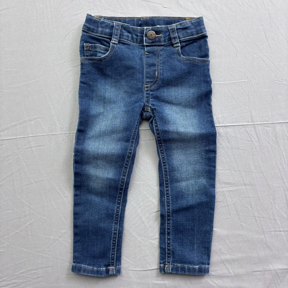 Garanimals‎ Toddler Girls Dark Wash Skinny Jeans Size 3T Adjustable Waist